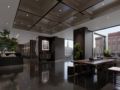 新中式茶餐厅 新中式大厅