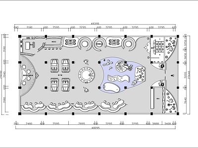现代其他餐饮空间 亲子餐厅平面图 儿童餐厅平面图 主题餐厅平面图 施工图