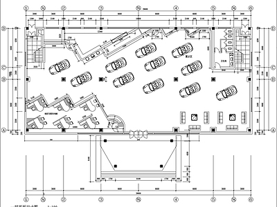 现代其他商业空间 汽车销售展厅设计 汽车销售办公室 汽车销售中心设计 施工图