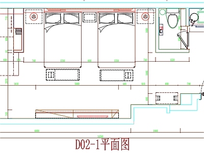 现代工装图库 客房 房间 客房平面图 房间平面布局 客房平面布置 施工图 工装图库