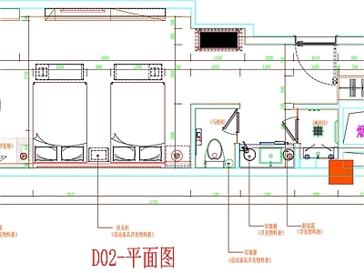 现代工装图库 客房 房间 客房平面图 房间平面布局 客房平面布置 施工图 工装图库