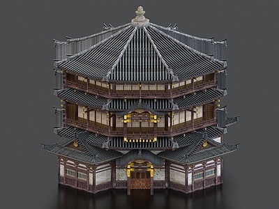 中式古建 中式古建 阁楼 古代酒楼
