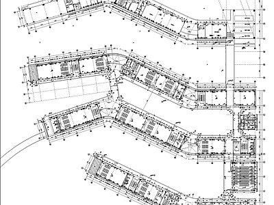 现代学校建筑 高校教学楼 施工图