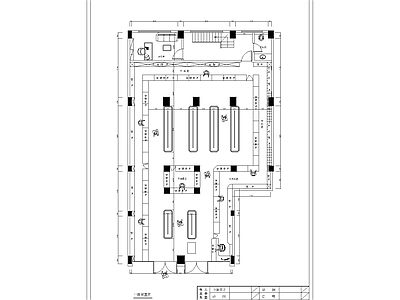 现代其他商业空间 药店平面布置图 施工图