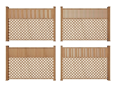 中式美式围栏护栏 防腐木 塑木 木 木网格