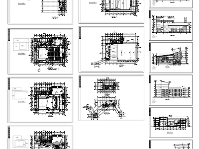 现代其他建筑 大中型影剧院建筑 施工图 建筑