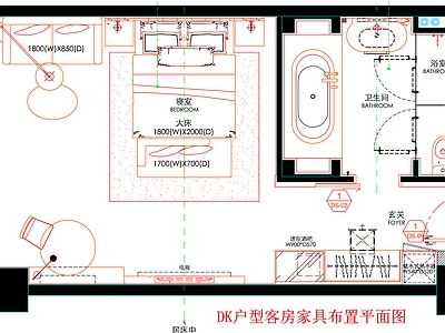 现代工装图库 客房 房间 客房平面图 房间平面布局 客房平面布置 施工图 工装图库