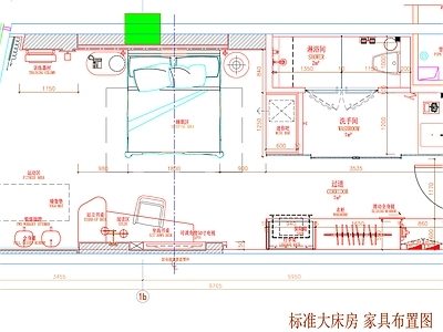 现代工装图库 客房 房间 客房平面图 房间平面布局 客房平面布置 施工图 工装图库