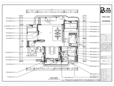 新中式现代客厅 平面图 施工图