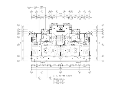 现代住宅楼建筑 现代多层叠墅住宅 户型详图 说明节能墙身大样 施工图