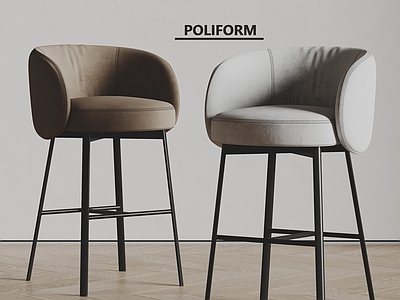 现代吧椅 poliform 现代吧椅 布艺吧椅 吧台椅