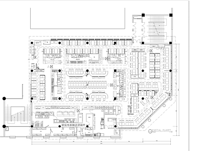 现代自助餐厅 海鲜餐厅 施工图