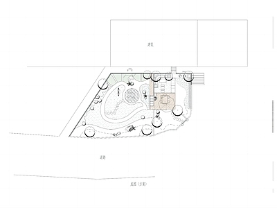 现代新中式庭院 园 露台 农村 枯山水 施工图