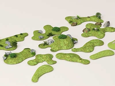 现代其他小品 微地形 植物堆 庭院小品 盆栽 景观造景 植物组合