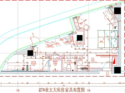 现代工装图库 客房平面布置 房间平面布局 客房平面图 房间 客房 施工图 工装图库