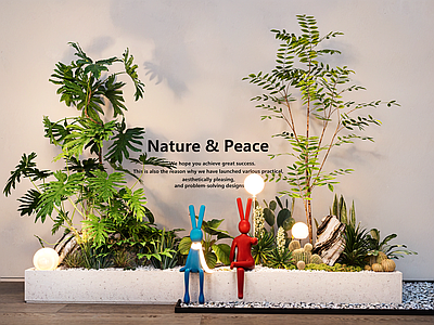 现代庭院小品 植物组合 室内植物造景 植物组合 植物堆 花境