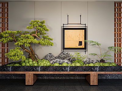 现代庭院小品 组合 现代造景 花池