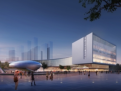 现代其他公共建筑 合肥高新市民中心 总平面图 施工图