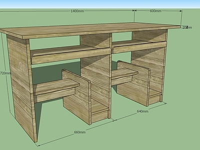 现代原木书桌 电脑桌