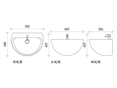 现代卫浴设施 碗形洗脸盆平面图 洗脸盆结构图 洗脸盆设计图 碗形布局图 洗脸盆安装图 施工图