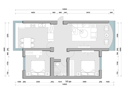 现代侘寂家装图库 80平家装平面图 家装平面布置图 施工图