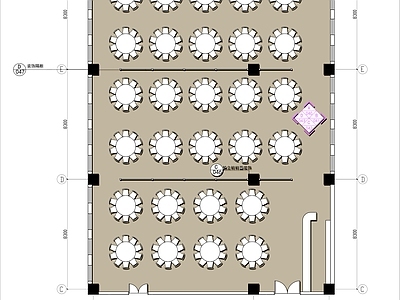 现代欧式中餐厅 400㎡ 宴会厅 施工图