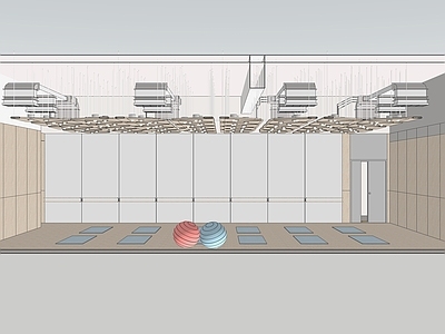 现代瑜伽室 教室 瑜伽室 活动室 舞蹈室