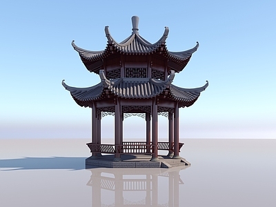 中式新中式古建 中式古建八角亭 中式双层八角亭 双层八角亭 中式古建亭子