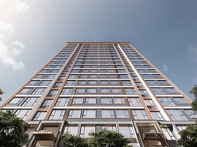 现代小区建筑 龙湖青云 阙高层住宅 豪宅
