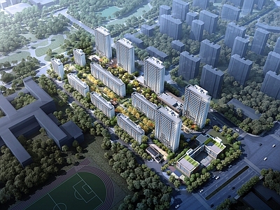 现代小区建筑 一线开发 龙湖豪宅 青云阙 住宅小区