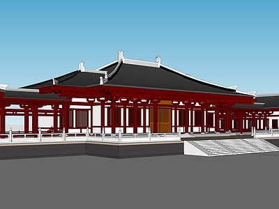 中式寺庙建筑 寺庙 纪念堂 汉代