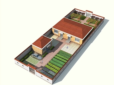 现代艺术风格建筑 自建房 民宿 农村 小房子