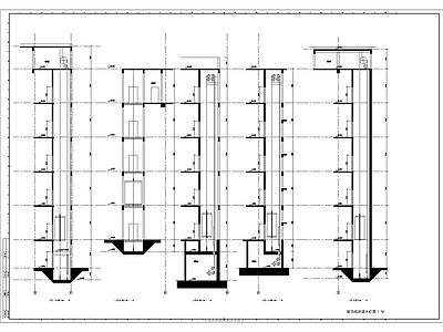 现代其他节点详图 客货梯井道大样图 施工图