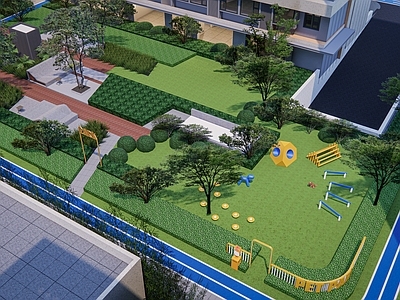 现代小区景观 宅间 林下空间 宠物乐园