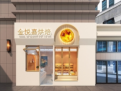 奶油甜品面包店 蛋糕店头 甜品店面包店头 烘焙店外观 面包店入口