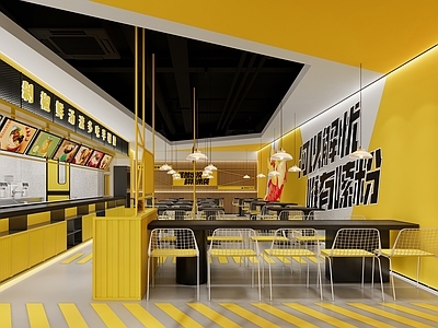 现代小吃快餐店 现代快餐明档