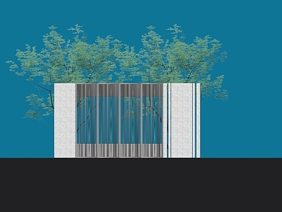 现代其他景观小建筑 现代风格 通透围墙