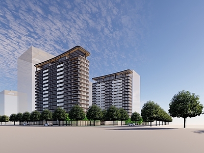 现代轻奢小区建筑 豪宅 高层豪宅 现代豪宅