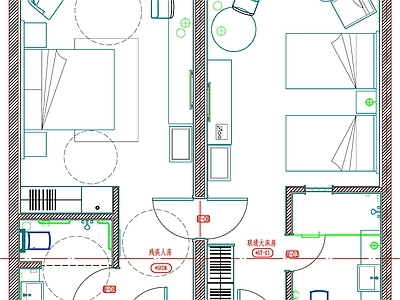 现代工装图库 客房平面布置 房间平面布局 客房平面图 房间 客房 施工图 工装图库