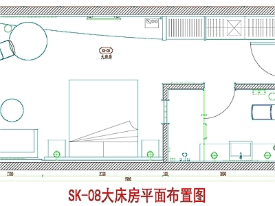 现代工装图库 客房 房间 客房平面图 房间平面布局 客房平面布置 施工图 工装图库