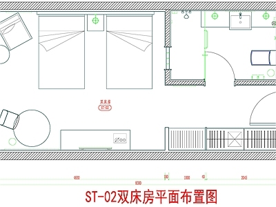 现代工装图库 房间平面布局 客房平面布置 客房平面图 房间 客房 施工图 工装图库
