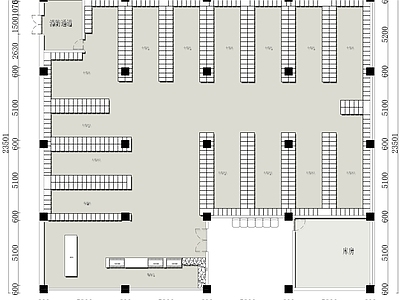 现代驿站 618平米快递站 菜鸟驿站平面图 快递驿站平面图 施工图