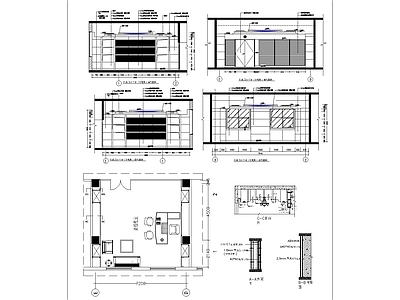 现代其他节点详图 经理办公室详图 施工图