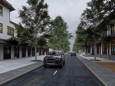 中式风格建筑 中式仿古街