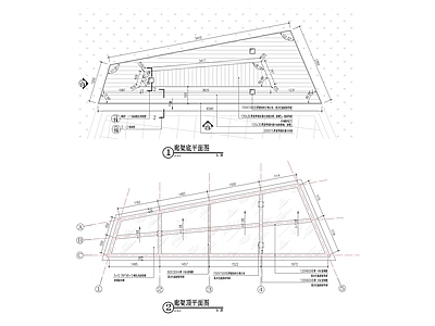 现代廊架 异形廊架 廊架 施工图