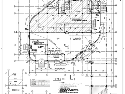 现代学校建筑 食堂 施工图