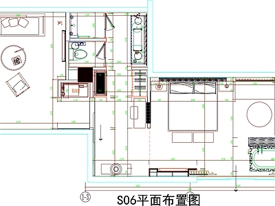 现代工装图库 客房平面布置 房间平面布局 客房平面图 房间 客房 施工图 工装图库