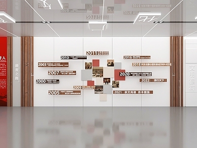 现代党建展厅 现代文化墙 文明城市名片