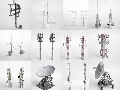 工业设备 电线塔 信号塔 电线杆 信号接收器 通讯天线