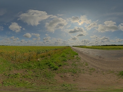 现代户外HDR 郊区公路风景